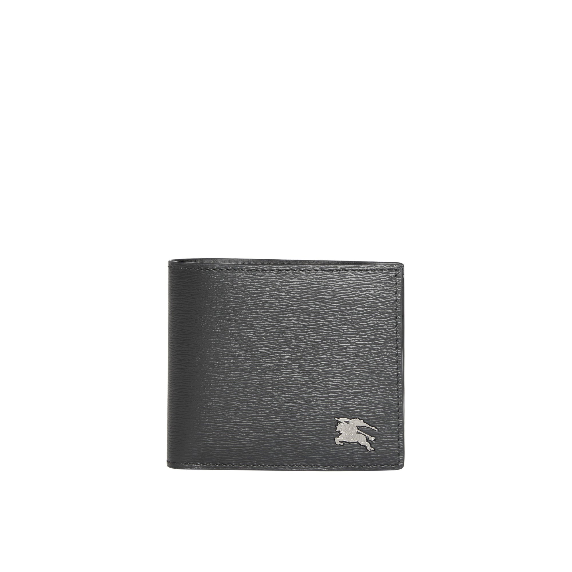 Portefeuille à rabat multidevise en cuir - Black