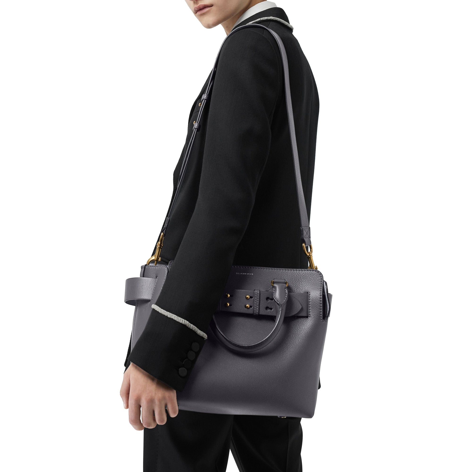 Petit sac The Belt en cuir - Charcoal Grey