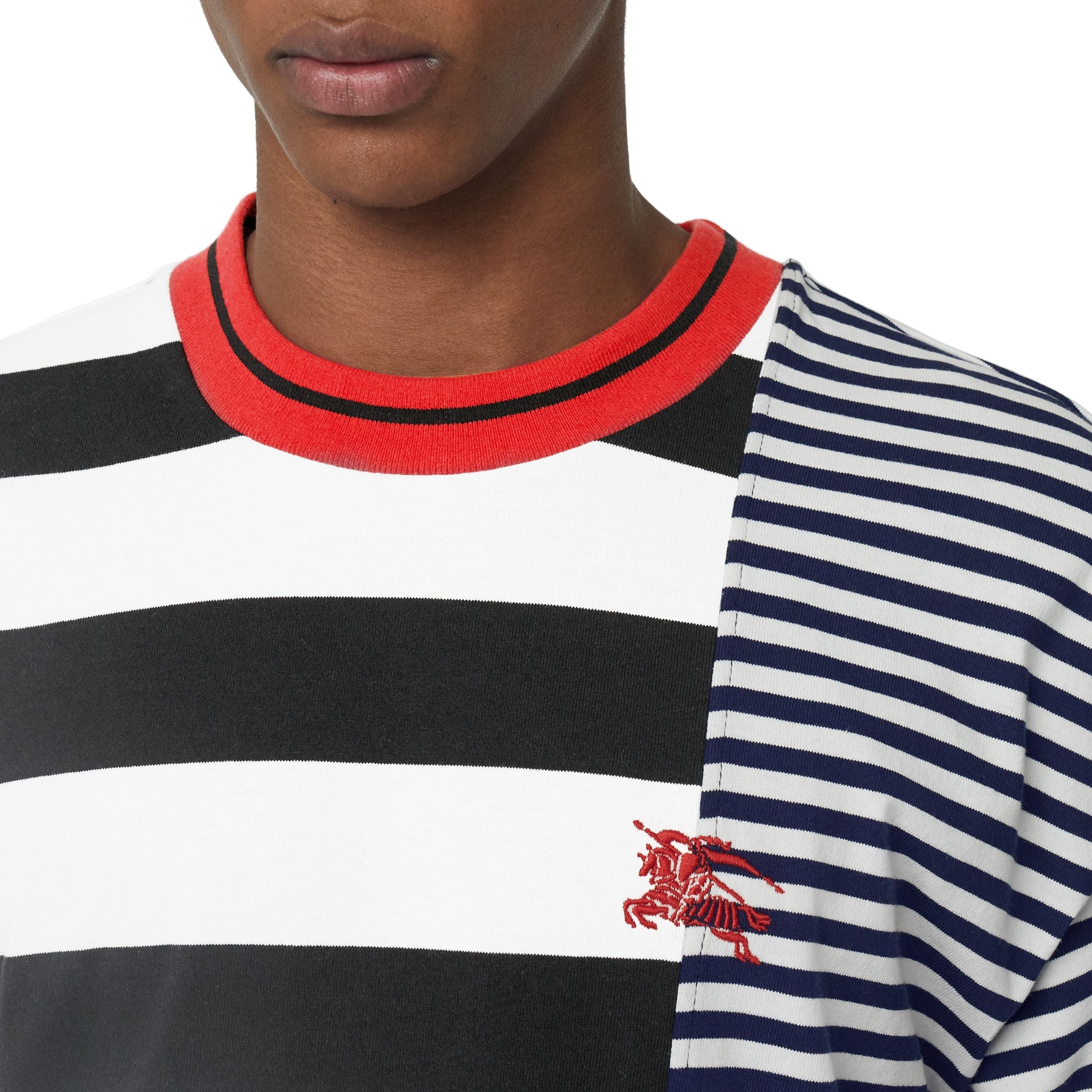 T-shirt en coton rayé - Navy Stre