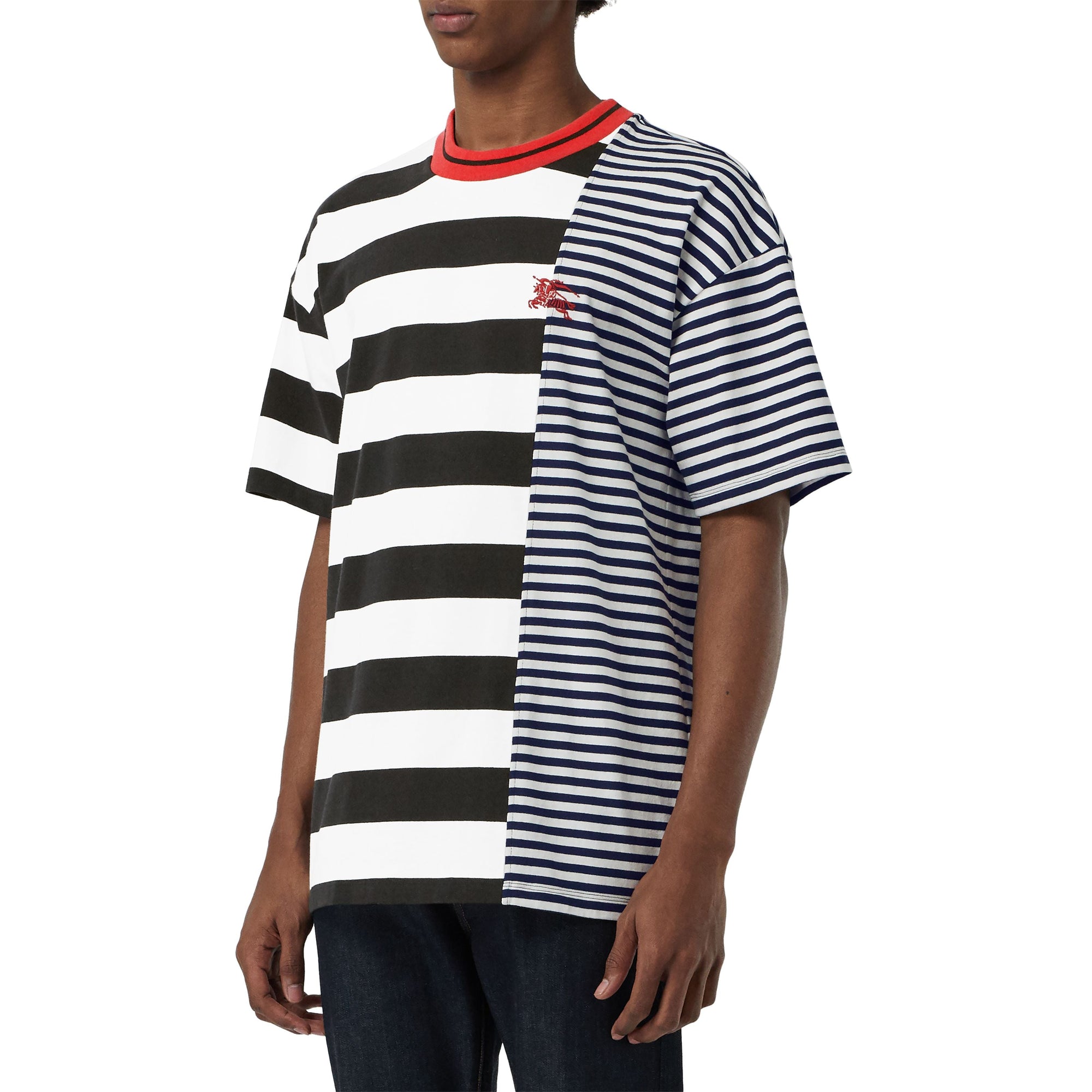 T-shirt en coton rayé - Navy Stre