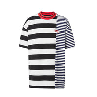 T-shirt en coton rayé - Navy Stre