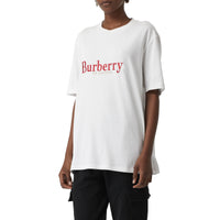 T-shirt en coton à logo d'archive brodé - White & Red
