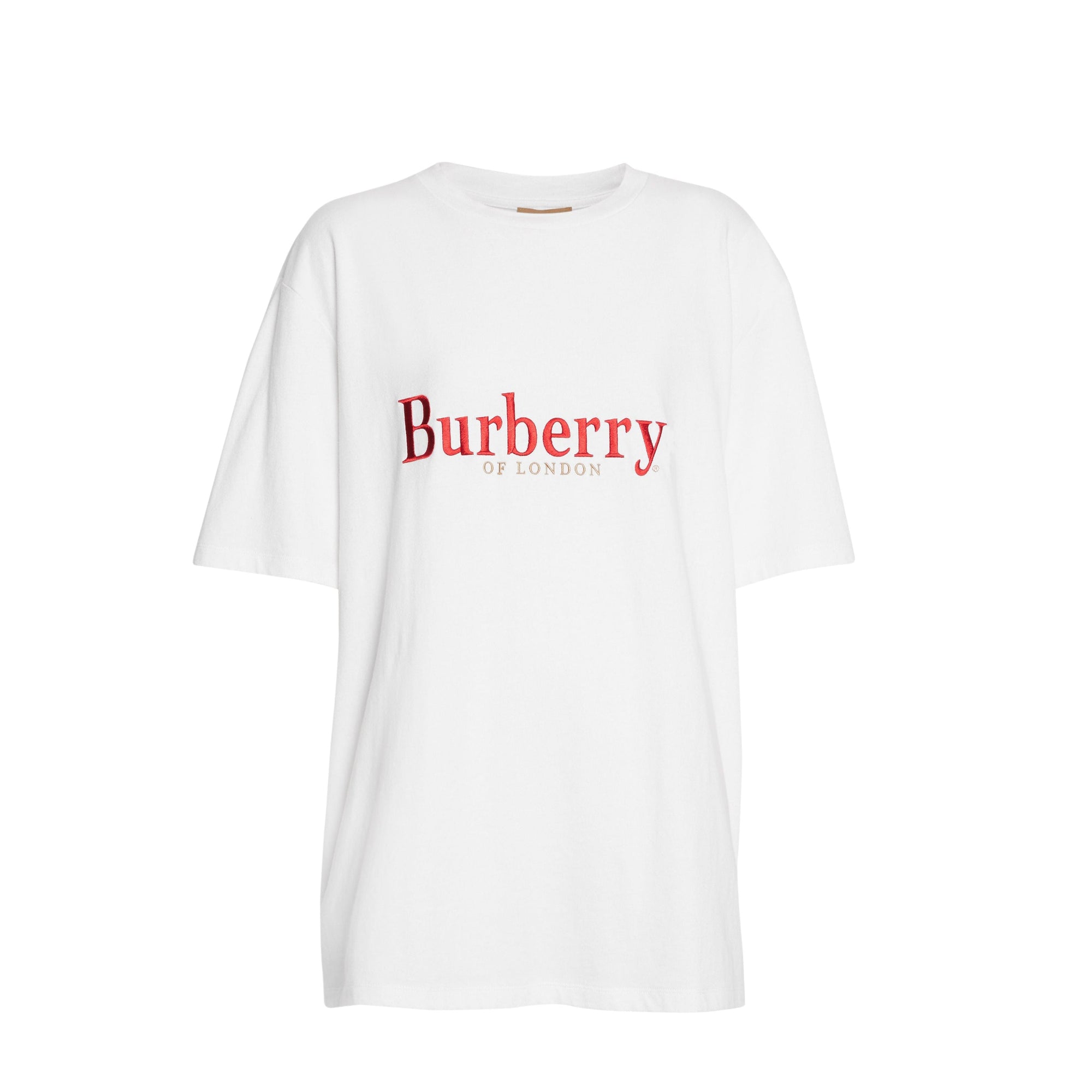 T-shirt en coton à logo d'archive brodé - White & Red