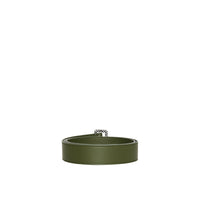 Ceinture en cuir à boucle et cristaux - Dark Olive