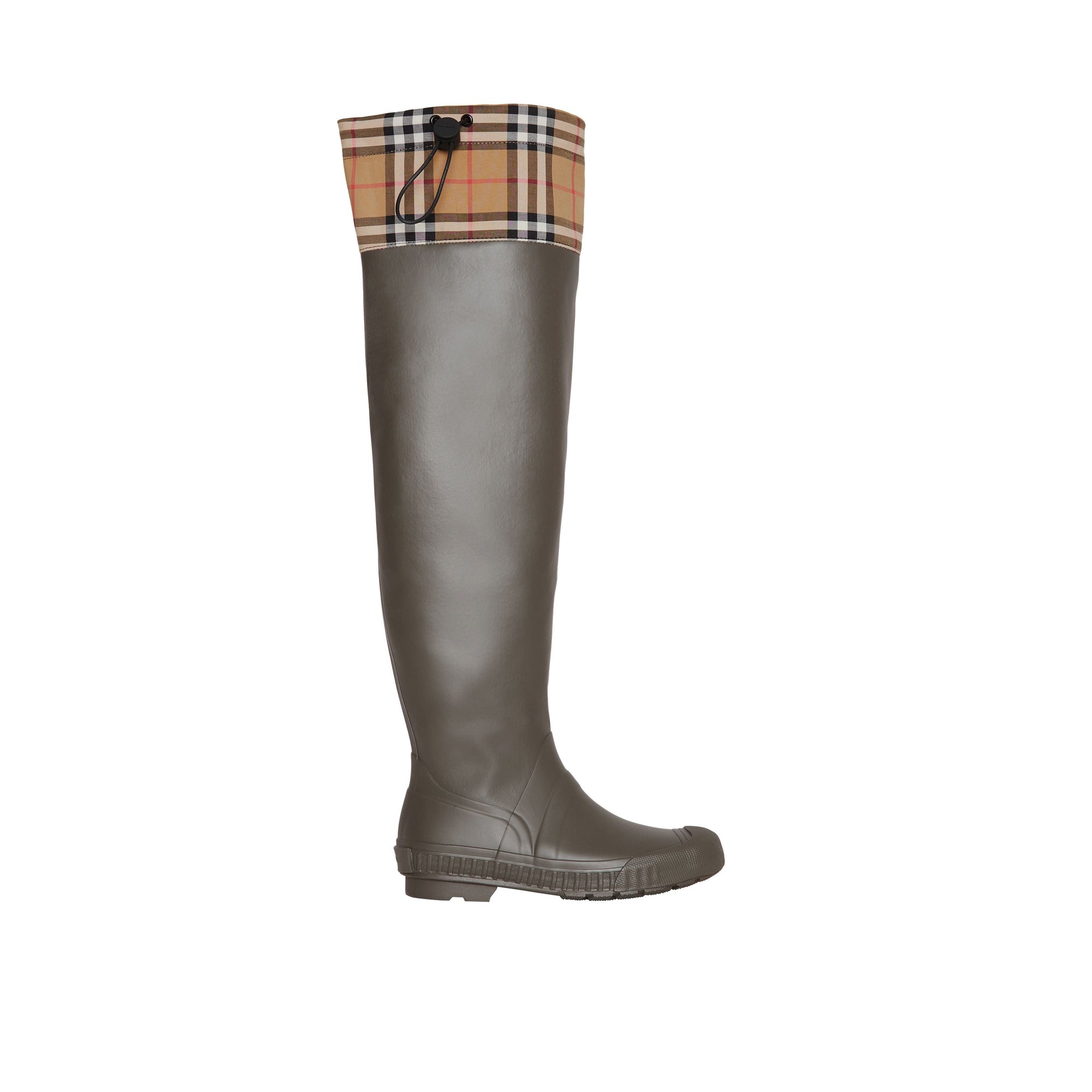 Bottes de pluie à motif Vintage check - Military Green