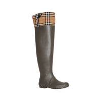 Bottes de pluie à motif Vintage check - Military Green