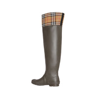Bottes de pluie à motif Vintage check - Military Green