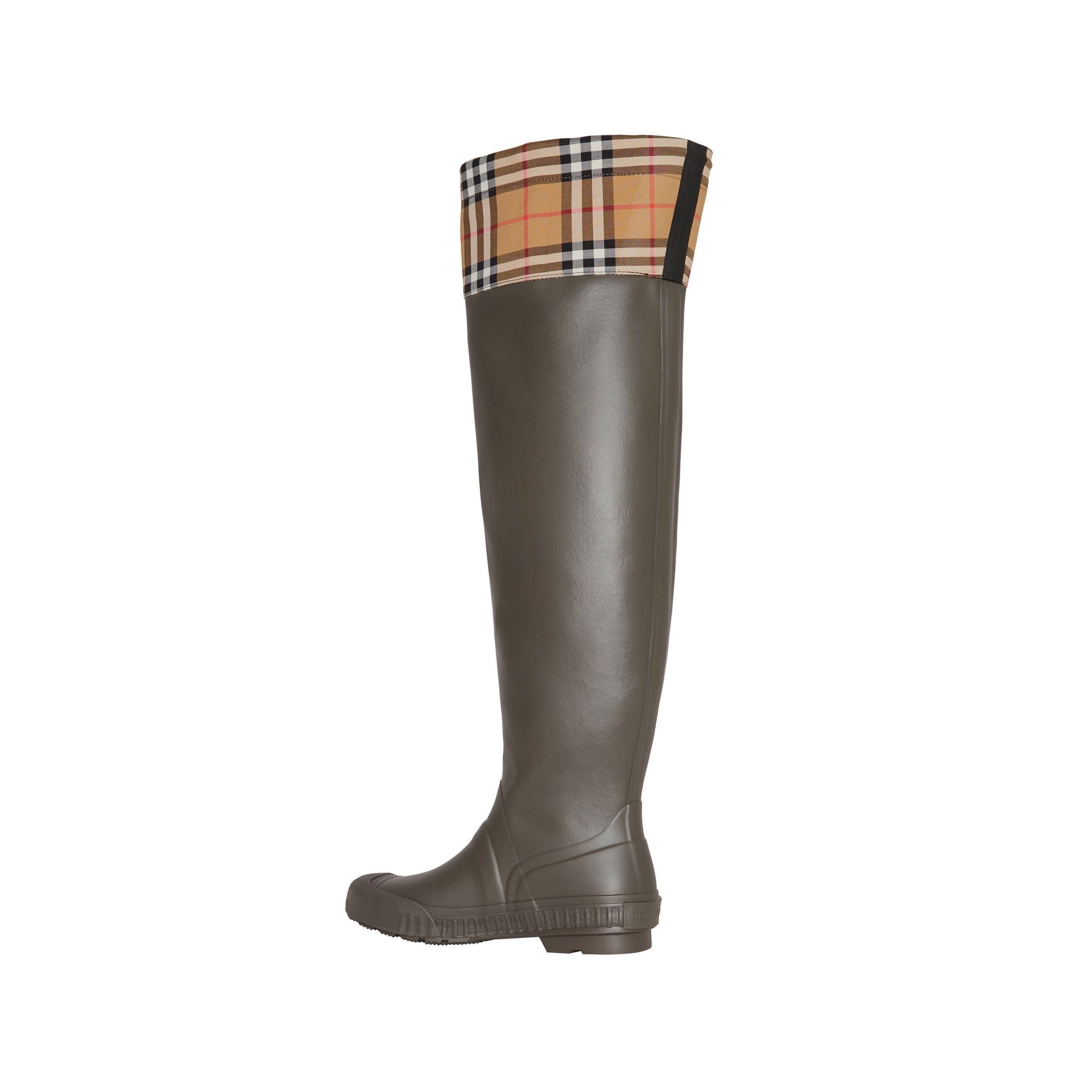 Bottes de pluie à motif Vintage check - Military Green