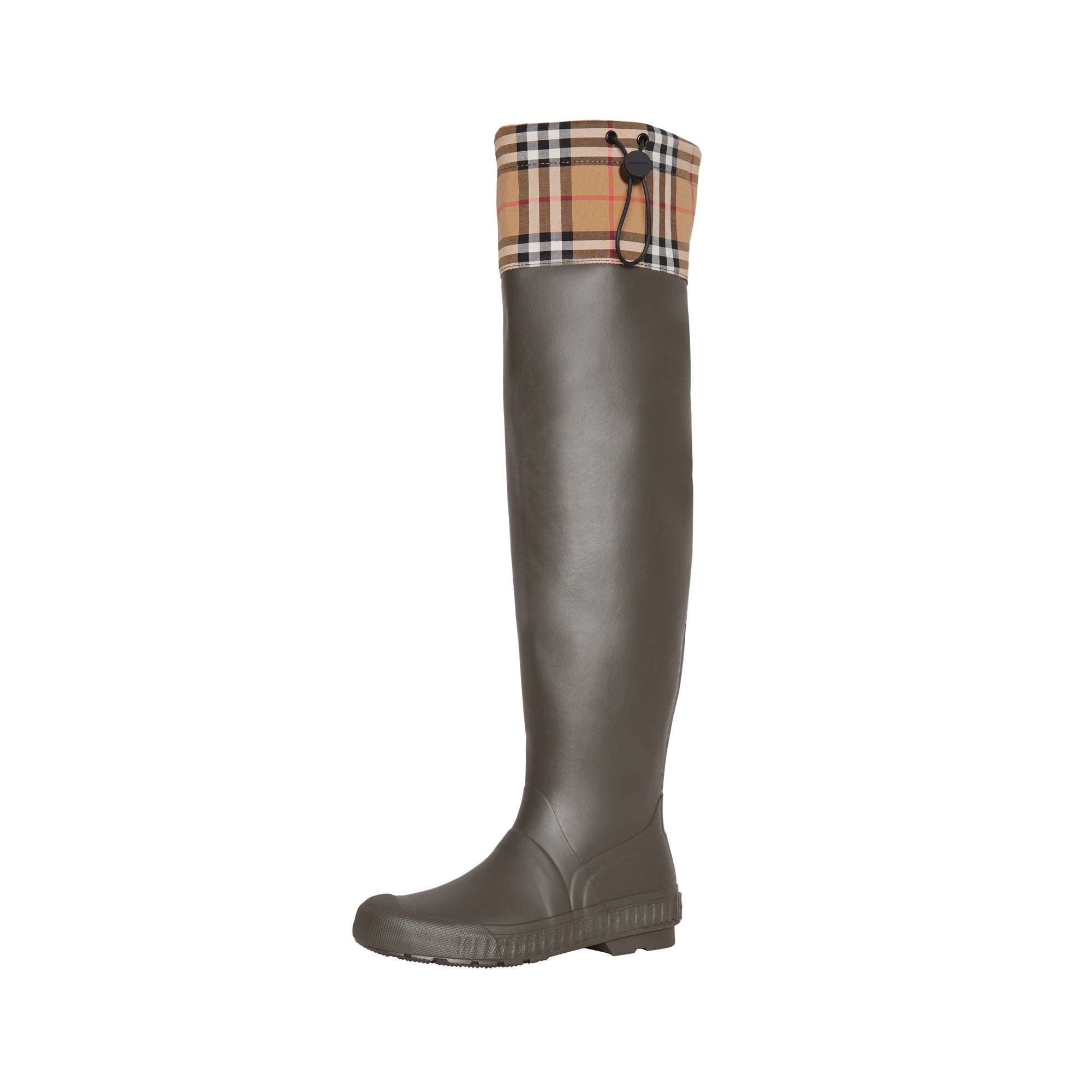 Bottes de pluie à motif Vintage check - Military Green