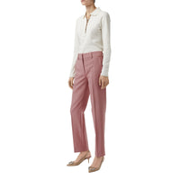 Pantalon tailleur droit en laine mélangée - Chalk Pink