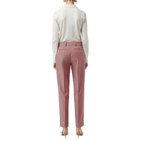Pantalon tailleur droit en laine mélangée - Chalk Pink