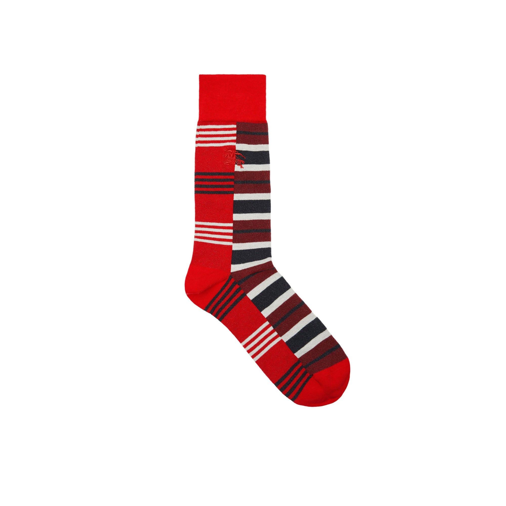 Chaussettes en coton mélangé rayées - Parade Red
