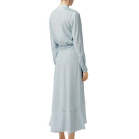 Robe chemise en satin de soie - Pale Blue