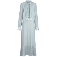 Robe chemise en satin de soie - Pale Blue