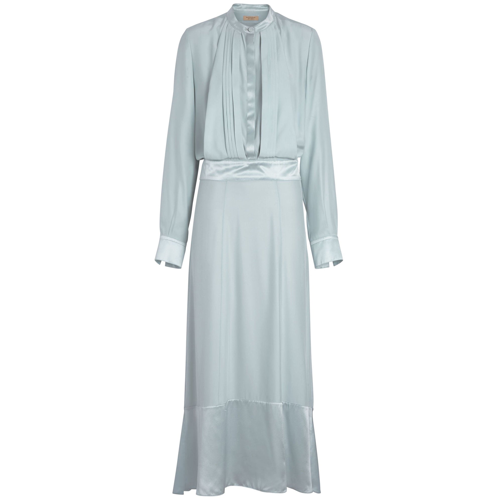 Robe chemise en satin de soie - Pale Blue