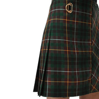 Mini kilt en laine tartan - Pine Green Check