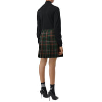 Mini kilt en laine tartan - Pine Green Check