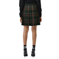 Mini kilt en laine tartan - Pine Green Check