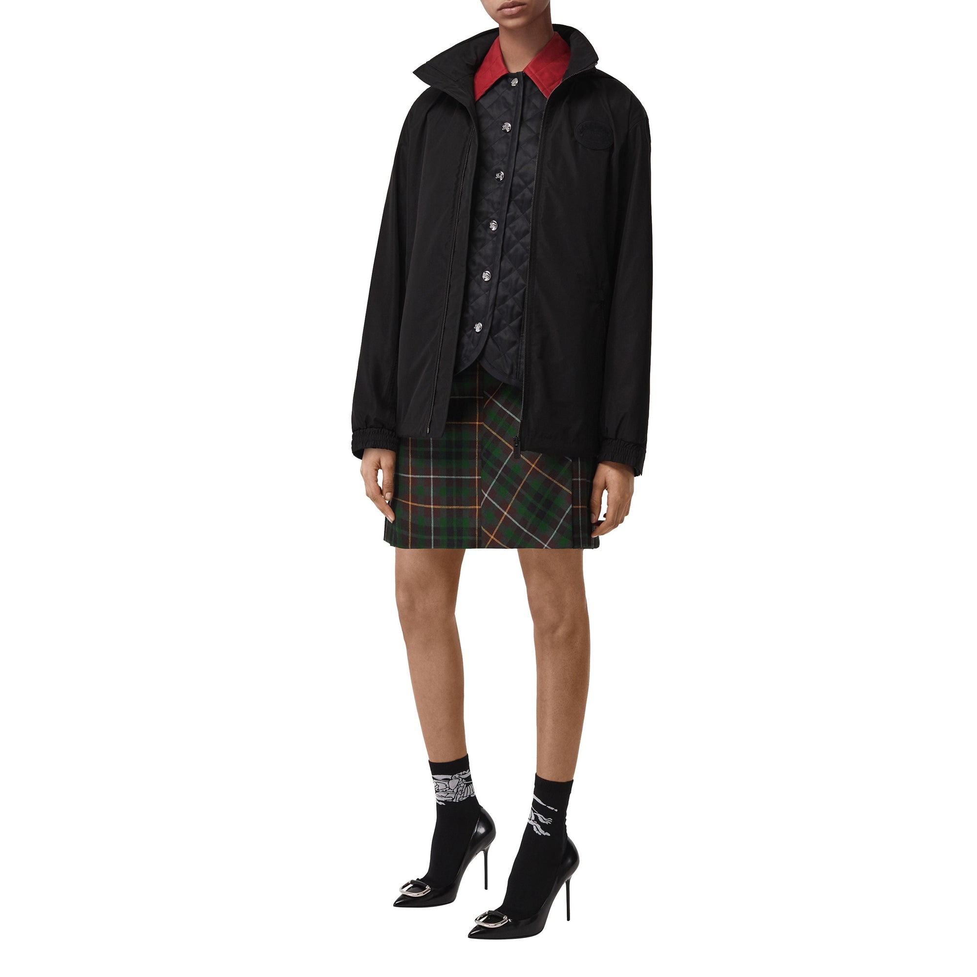 Mini kilt en laine tartan - Pine Green Check