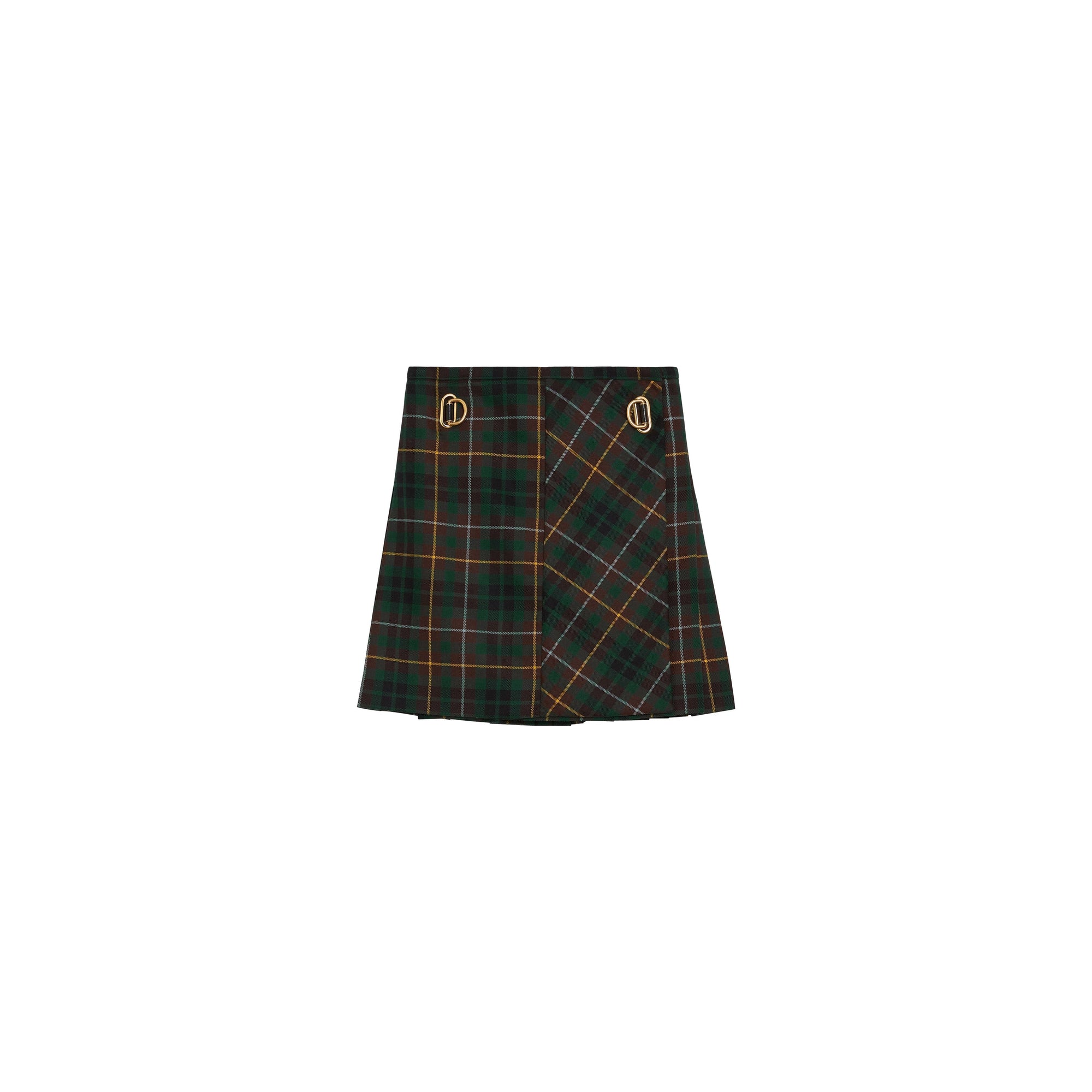 Mini kilt en laine tartan - Pine Green Check