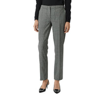 Pantalon droit en laine à motif check Prince de Galles - Mist Green Check