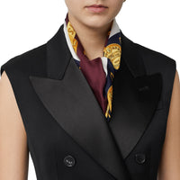 Veste à double boutonnage sans manches en laine - Black