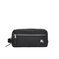 Pochette en cuir à emblème du cavalier - Black