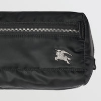Pochette en cuir à emblème du cavalier - Black