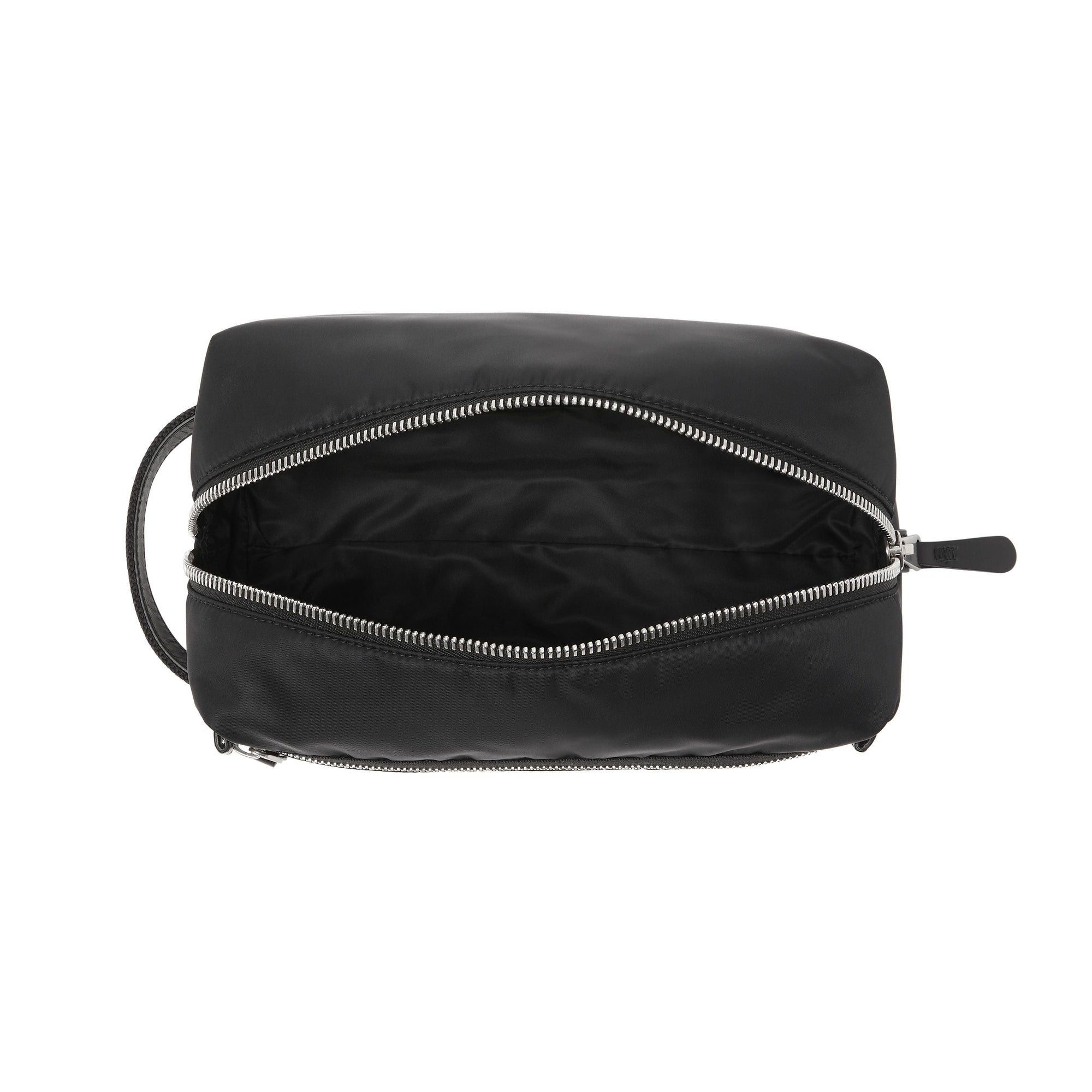 Pochette en cuir à emblème du cavalier - Black