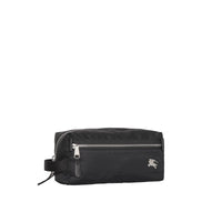 Pochette en cuir à emblème du cavalier - Black