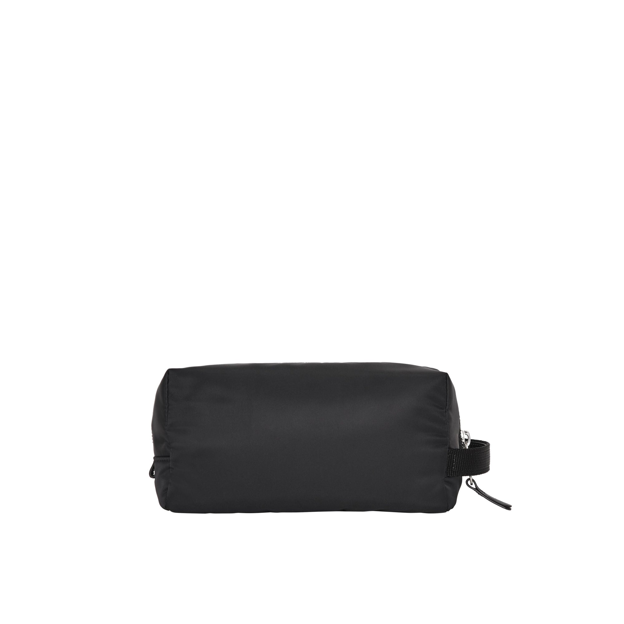 Pochette en cuir à emblème du cavalier - Black