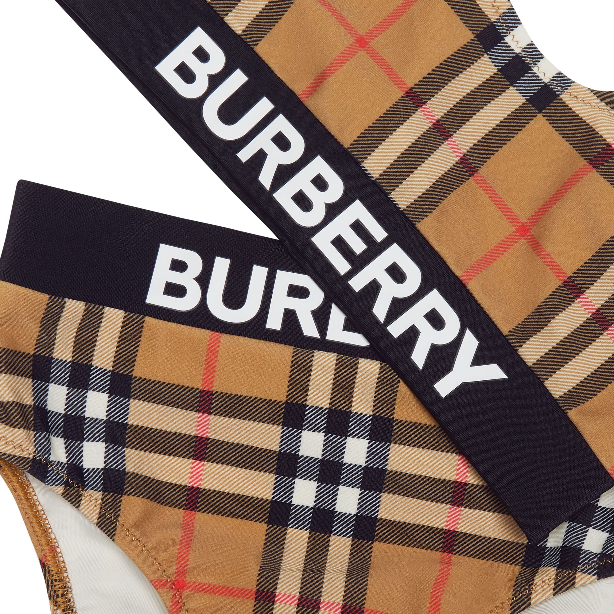 Bikini Vintage Check avec logos - Antique Yellow Check
