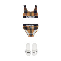 Bikini Vintage Check avec logos - Antique Yellow Check