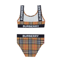 Bikini Vintage Check avec logos - Antique Yellow Check