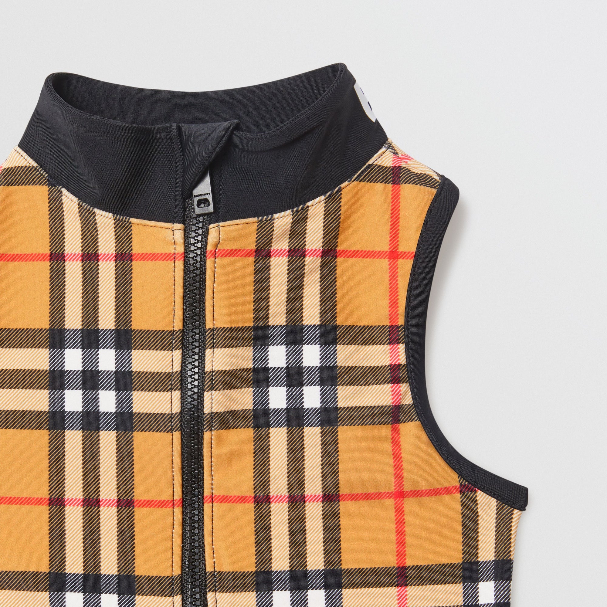 Maillot de bain une pièce à motif Vintage check - Antique Yellow Check