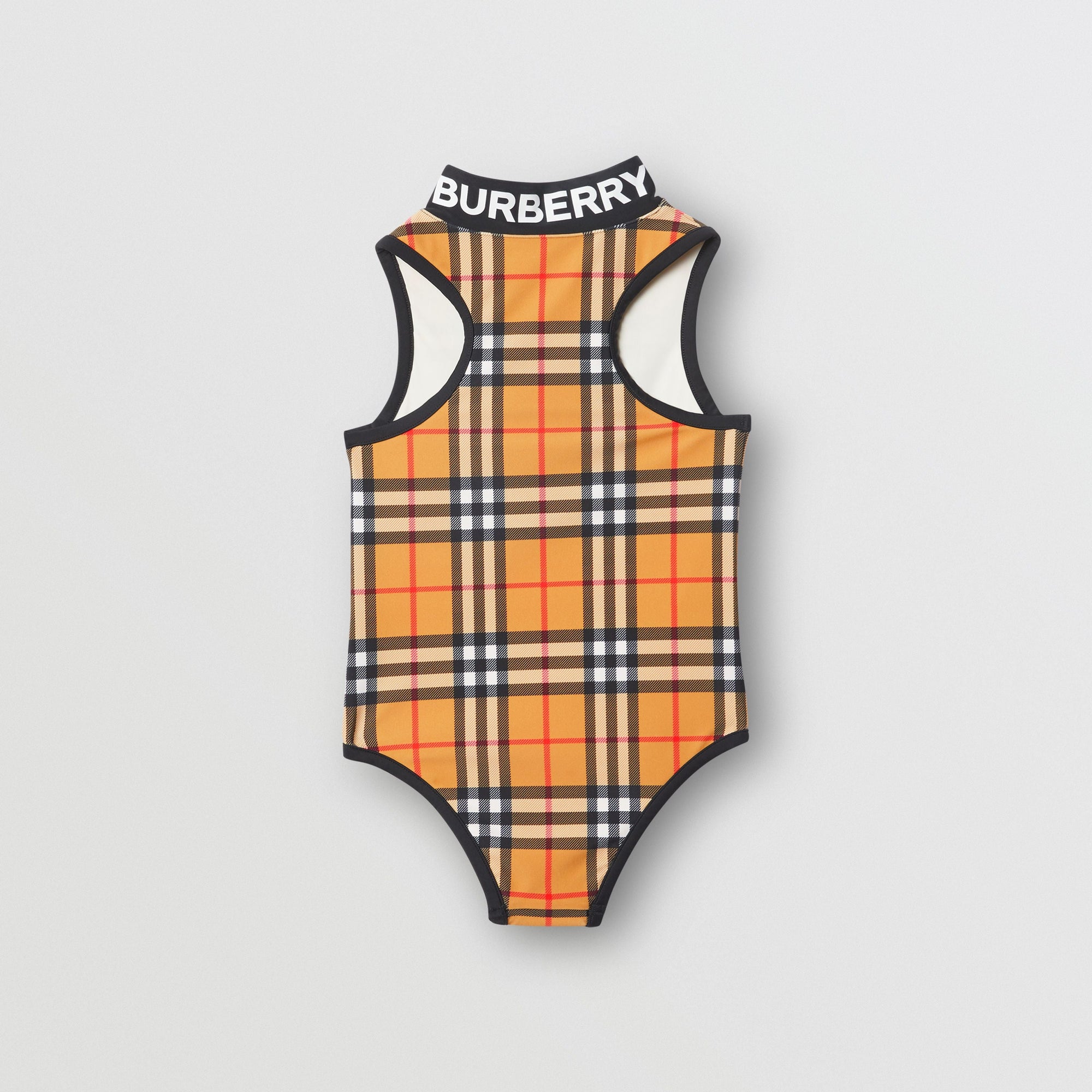 Maillot de bain une pièce à motif Vintage check - Antique Yellow Check