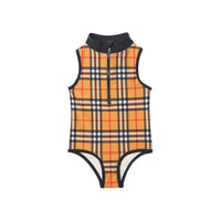 Maillot de bain une pièce à motif Vintage check - Antique Yellow Check
