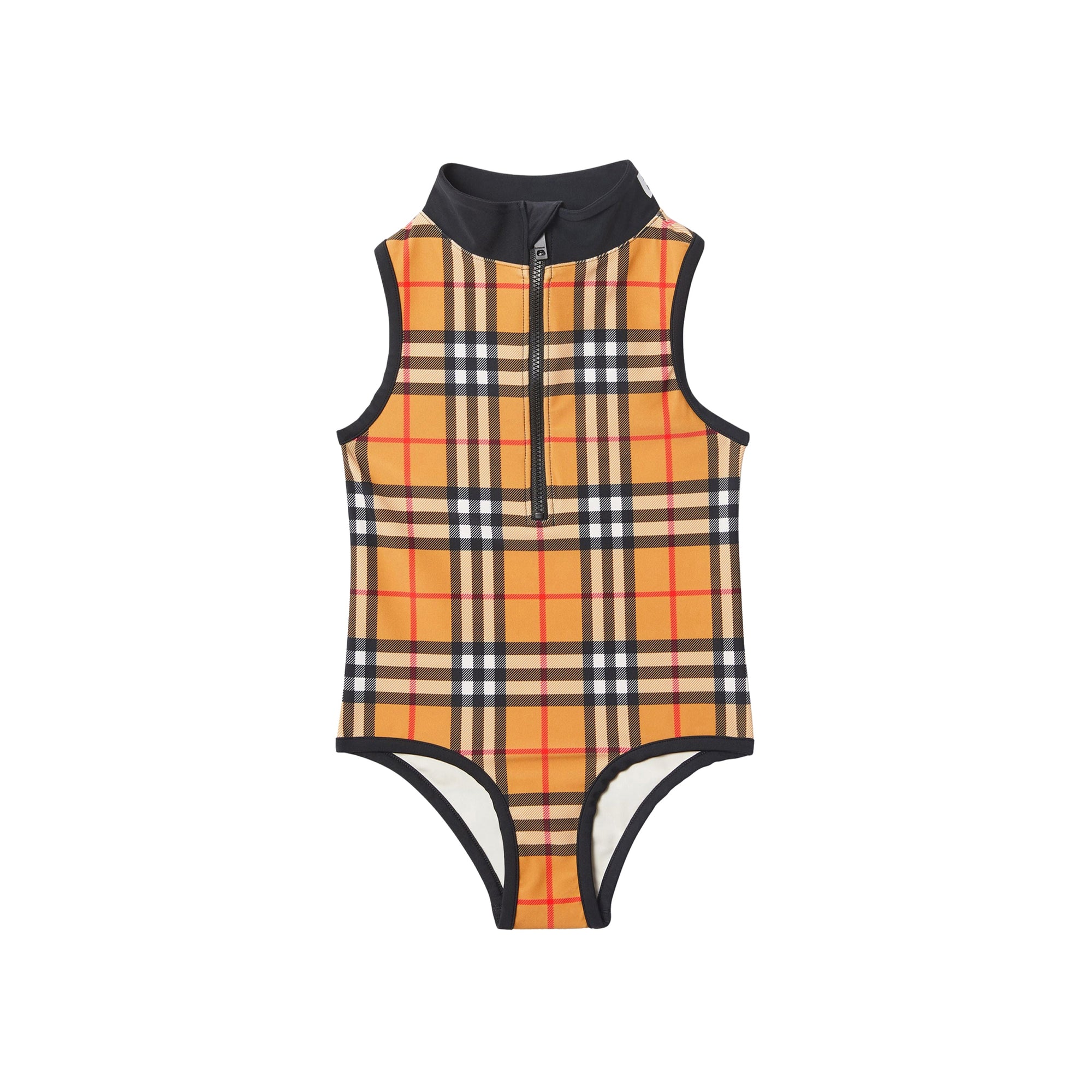 Maillot de bain une pièce à motif Vintage check - Antique Yellow Check