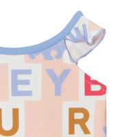 Maillot de bain à logo avec volants - Pale Rose