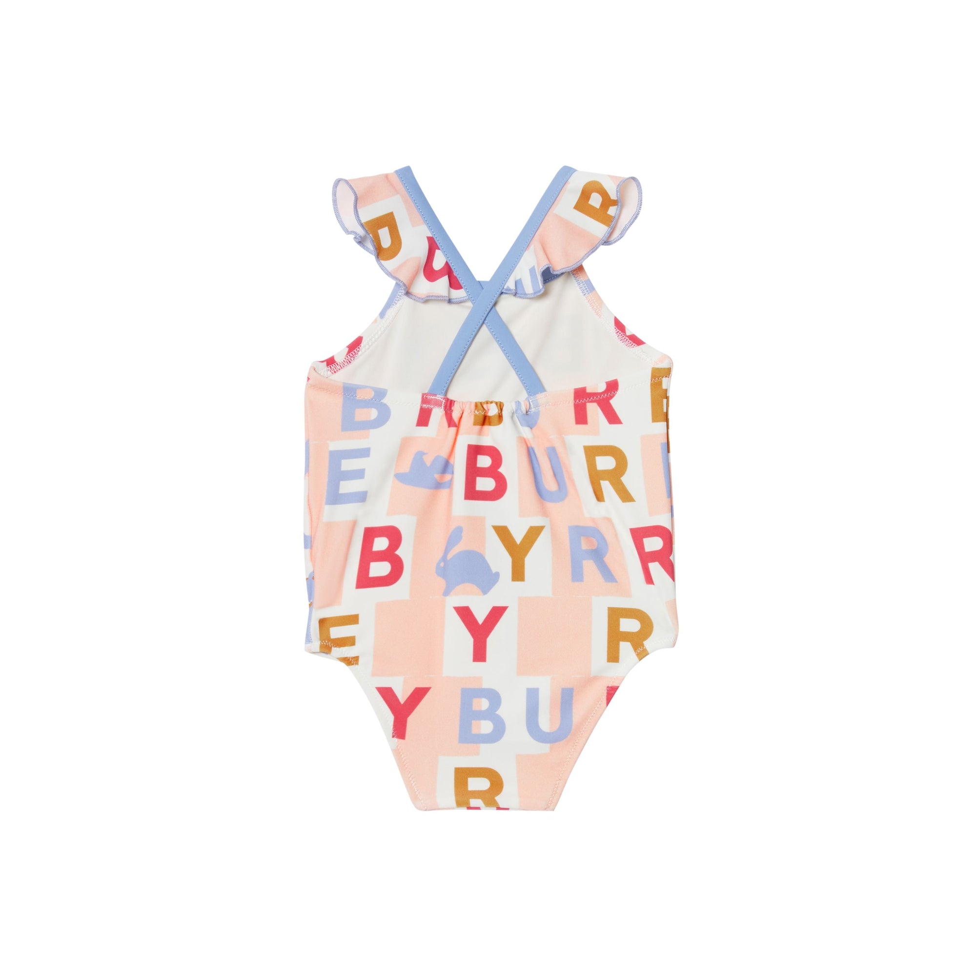 Maillot de bain à logo avec volants - Pale Rose