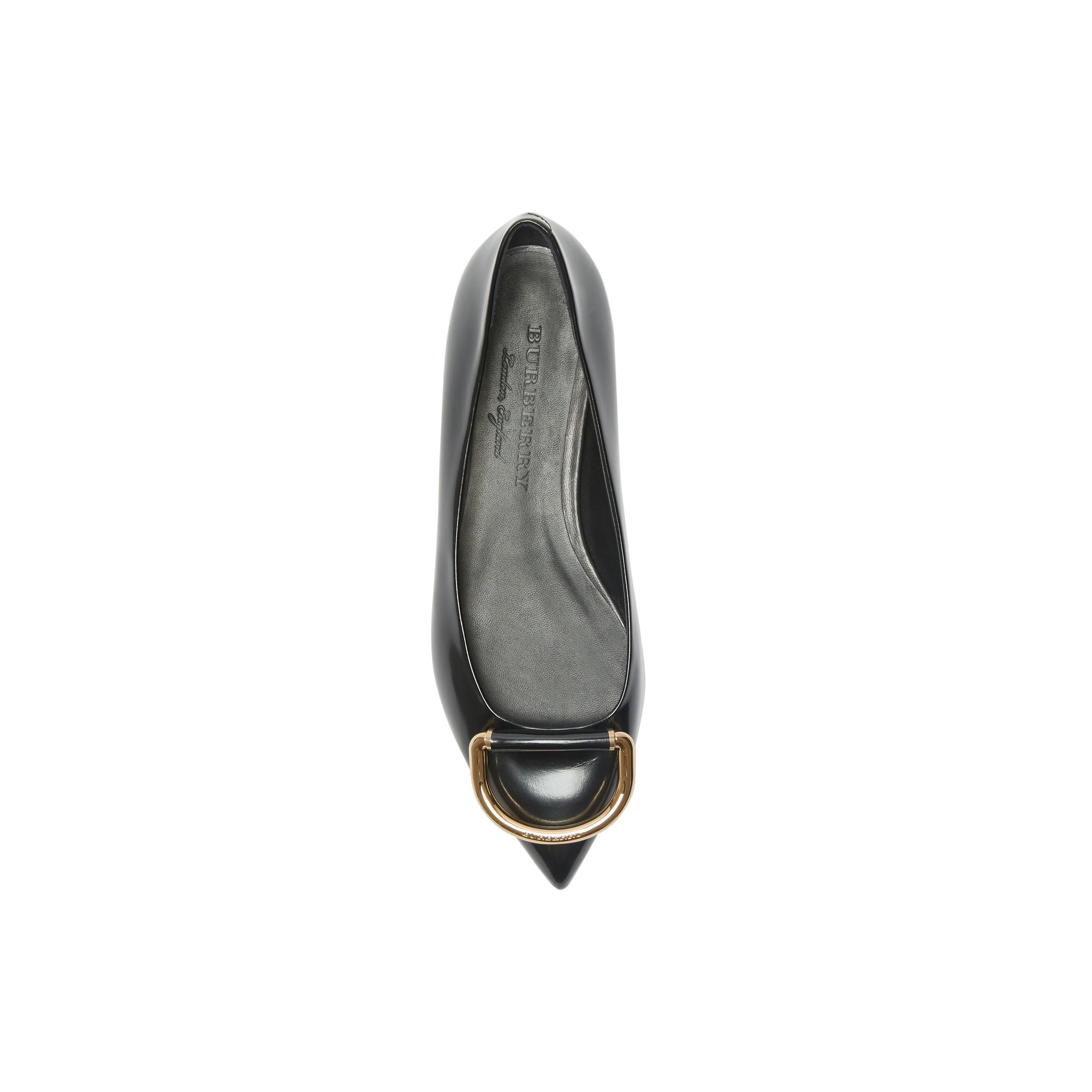 Ballerines The D-ring en cuir - Black & Gold