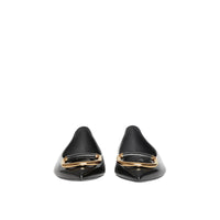 Ballerines The D-ring en cuir - Black & Gold