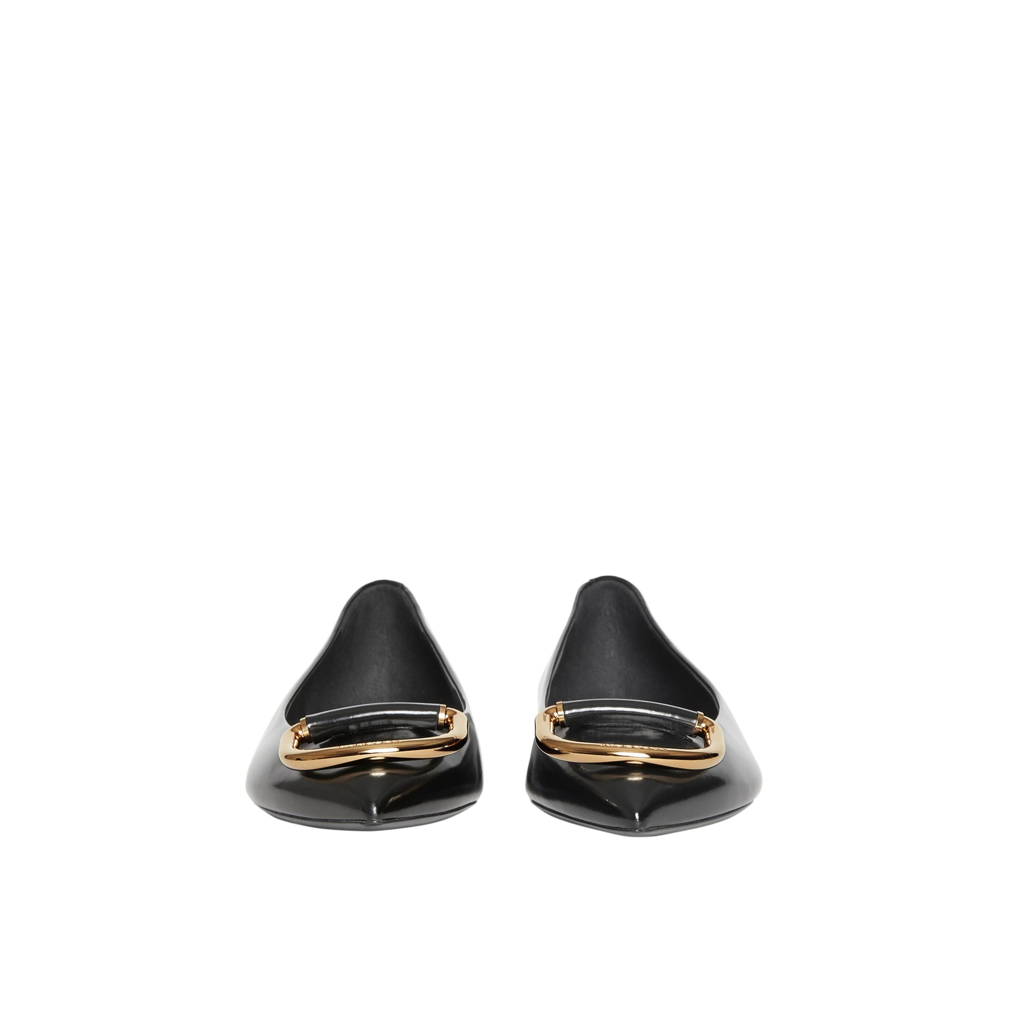 Ballerines The D-ring en cuir - Black & Gold
