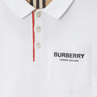 Polo en piqué de coton - White