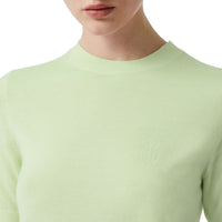 Top en cachemire à motif monogramme - Pistachio