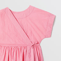 Robe portefeuille en coton mélangé - Bright Rose