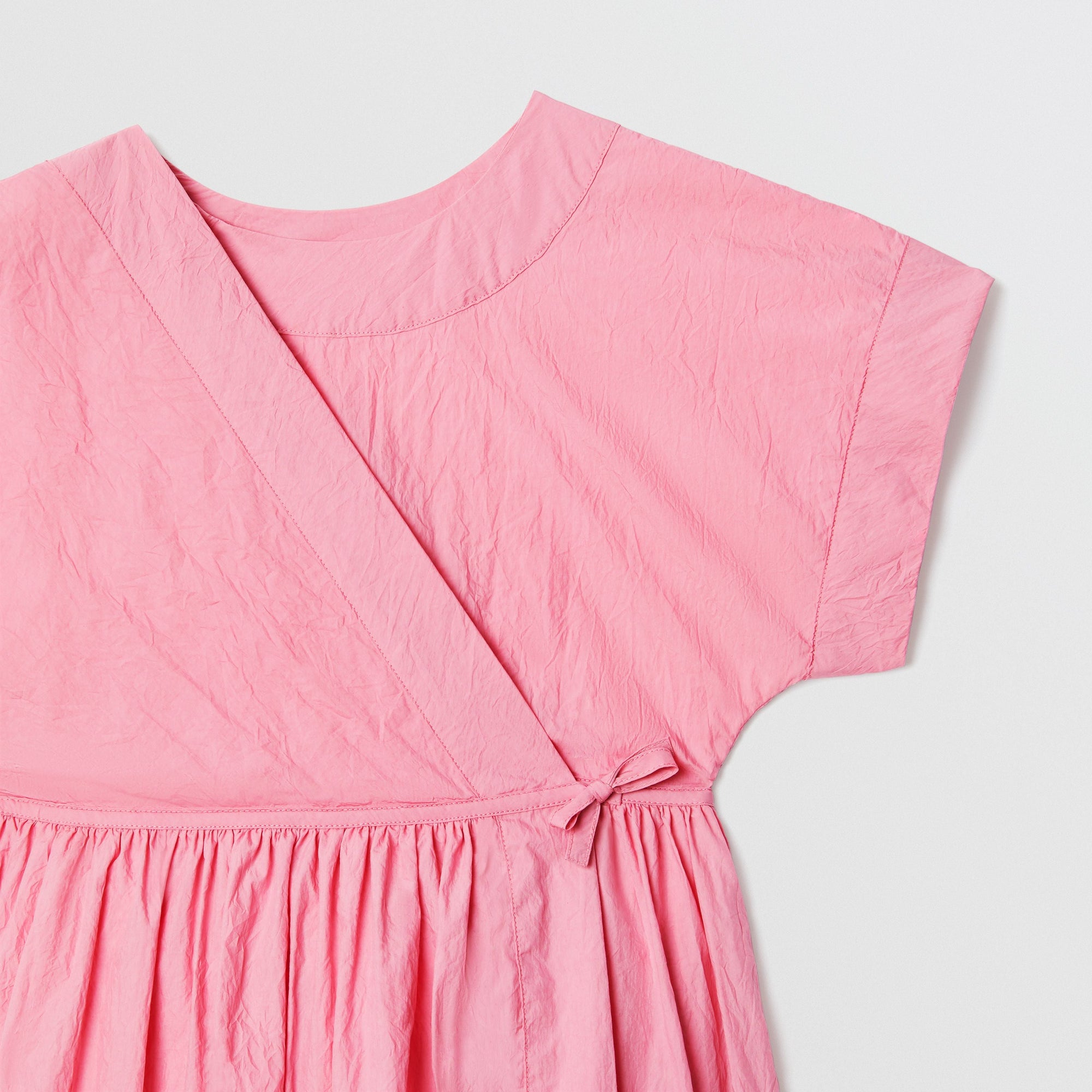Robe portefeuille en coton mélangé - Bright Rose