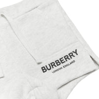 Short à cordon de serrage en coton avec logo - White Melange