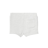 Short à cordon de serrage en coton avec logo - White Melange