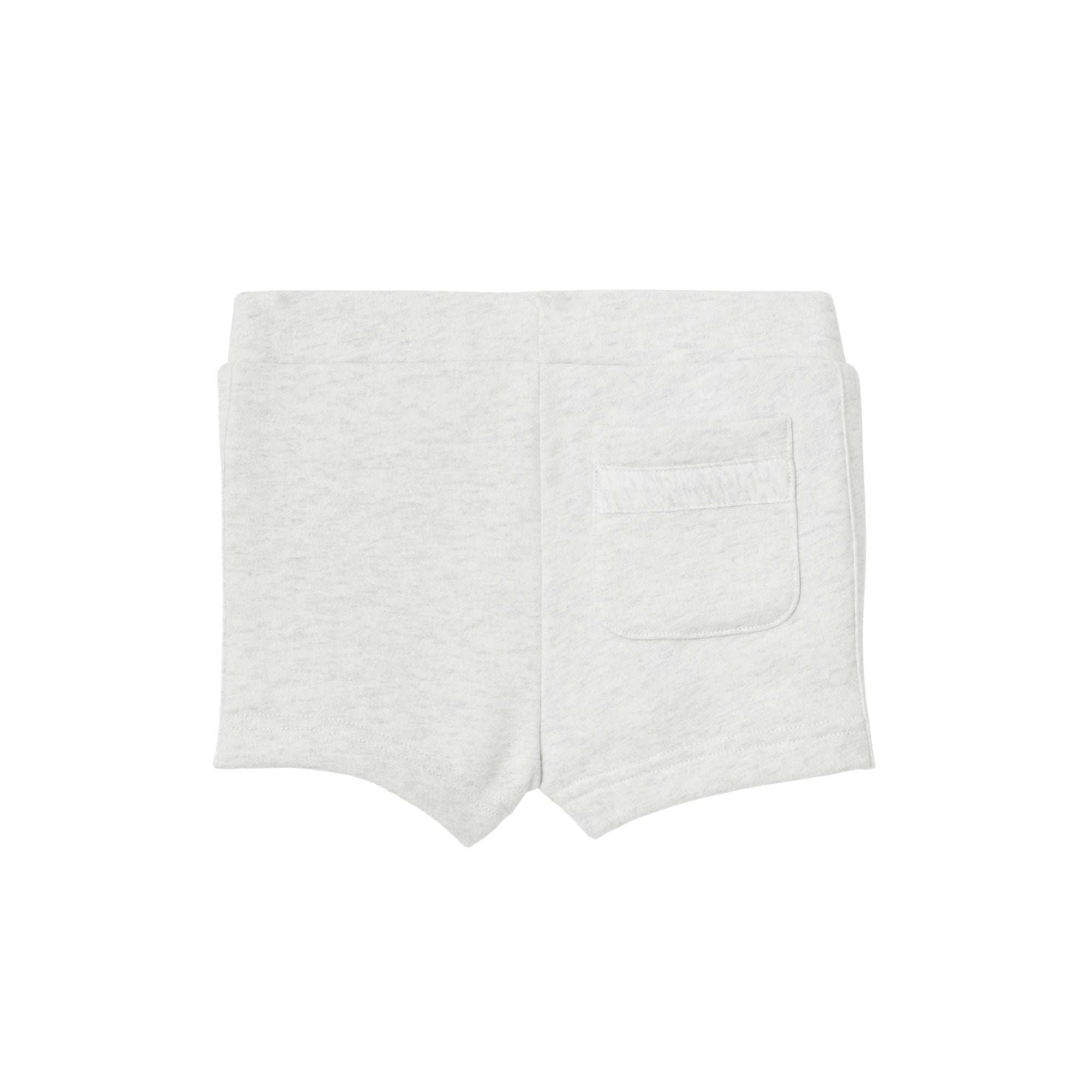 Short à cordon de serrage en coton avec logo - White Melange